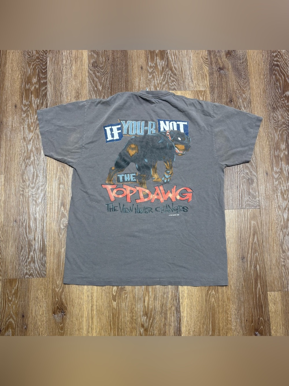 Topman Gray 'Topdawg' Graphic Dog Tee